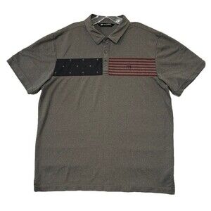 TRAVIS MATHEW Mens 4th Of July Golf Polo Shirt Sz XL Patriotic Stars Stripes